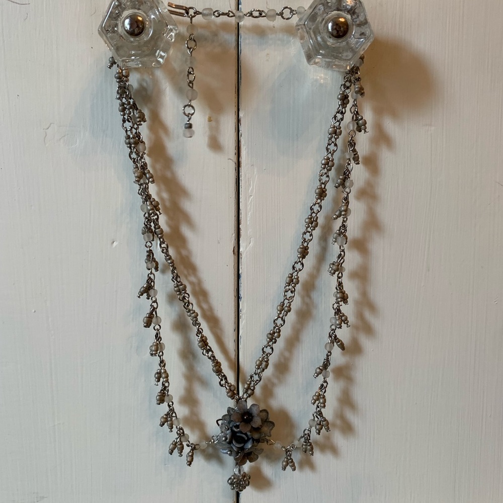 Romantic Double Strand Floral Necklace